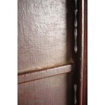 唐物 黒漆螺鈿象嵌 平卓 青貝花台　Q268 