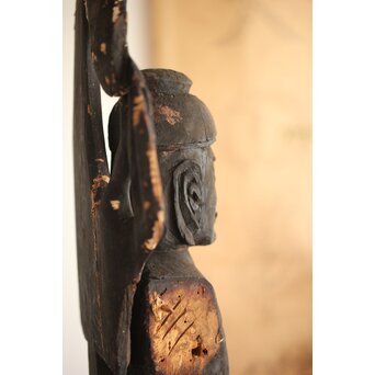 仏教美術 民藝 民仏 木彫不動明王像　X286 