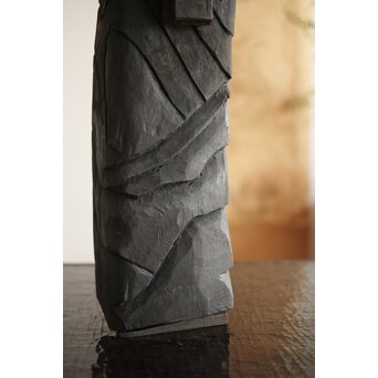 仏教美術 民藝 民仏 木彫不動明王像　X286 