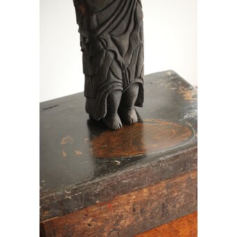 仏教美術 民藝 民仏 木彫不動明王像　X286 