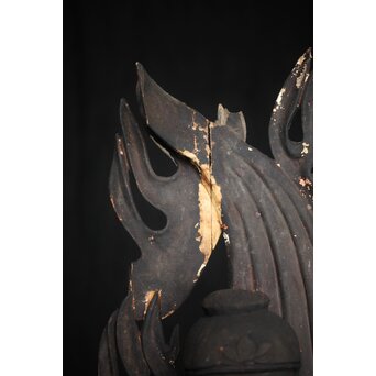 仏教美術 民藝 民仏 木彫不動明王像　X286 