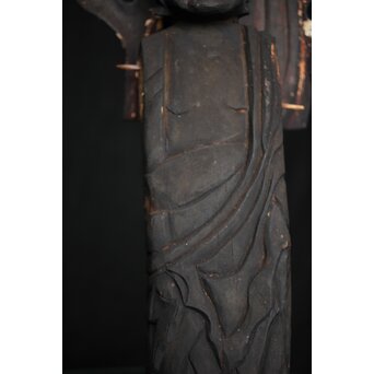 仏教美術 民藝 民仏 木彫不動明王像　X286 