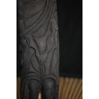 仏教美術 民藝 民仏 木彫不動明王像　X286 