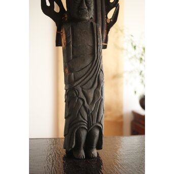 仏教美術 民藝 民仏 木彫不動明王像　X286 