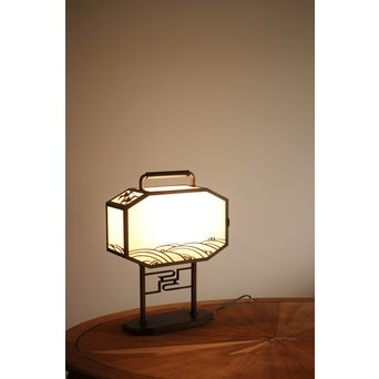 アールデコデザイン波千鳥スタンド照明 デスクライト　A2061Y