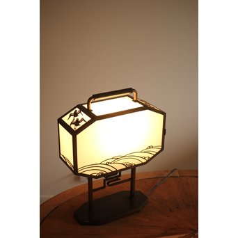 アールデコデザイン波千鳥スタンド照明 デスクライト　A2061Y 