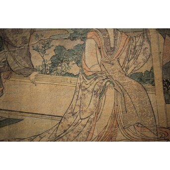 葛飾北斎画 長摺物 木版画　Z250 