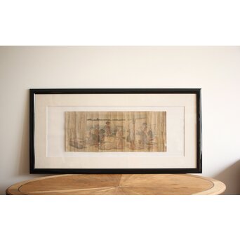 葛飾北斎画 長摺物 木版画　Z250 