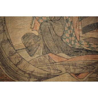 葛飾北斎画 長摺物 木版画　Z250 