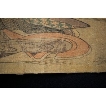 葛飾北斎画 長摺物 木版画　Z250 