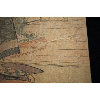 葛飾北斎画 長摺物 木版画　Z250 