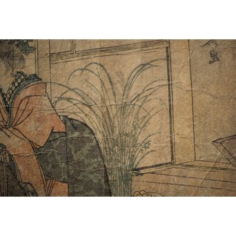 葛飾北斎画 長摺物 木版画　Z250 