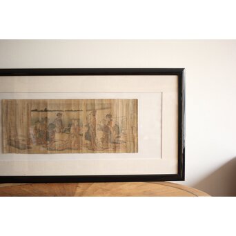 葛飾北斎画 長摺物 木版画　Z250 