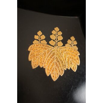 幸阿弥派 高台寺蒔絵 多角菓子鉢　Q269 