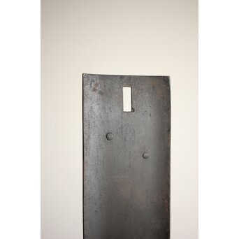 明戈(花押)作 竹雀意匠 鉄垂撥 短冊掛　M251 