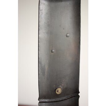 明戈(花押)作 竹雀意匠 鉄垂撥 短冊掛　M251 