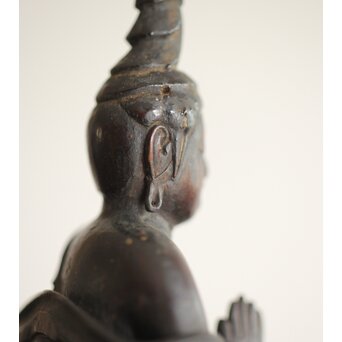 木彫 小観音仏坐像 定(花押)　X287 