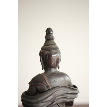 木彫 小観音仏坐像 定(花押)　X287 