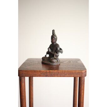 木彫 小観音仏坐像 定(花押)　X287 