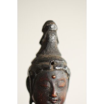 木彫 小観音仏坐像 定(花押)　X287 