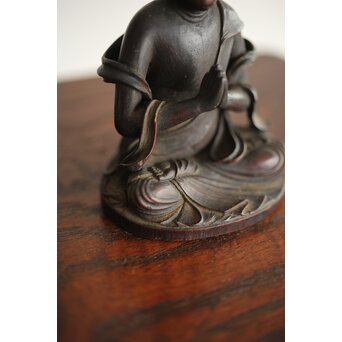 木彫 小観音仏坐像 定(花押)　X287 