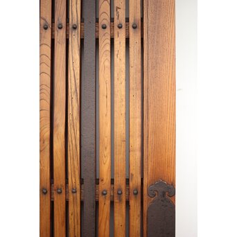 総欅金具尽格子蔵戸　W029Y 