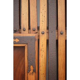 総欅金具尽格子蔵戸　W029Y 