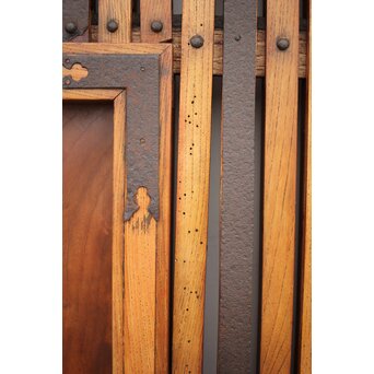 総欅金具尽格子蔵戸　W029Y 