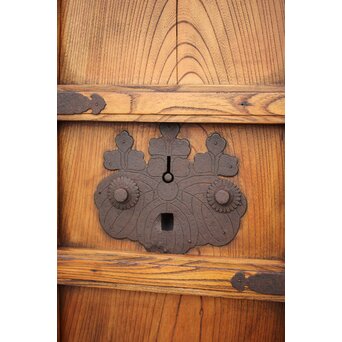 総欅金具尽格子蔵戸　W029Y 