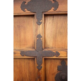 総欅金具尽格子蔵戸　W029Y 