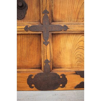 総欅金具尽格子蔵戸　W029Y 