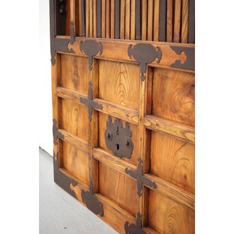 総欅金具尽格子蔵戸　W029Y 