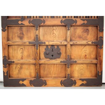 総欅金具尽格子蔵戸　W029Y 