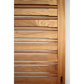 総欅 横格子の引戸 2枚1組　L1048Y 