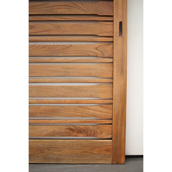 総欅 横格子の引戸 2枚1組　L1048Y 