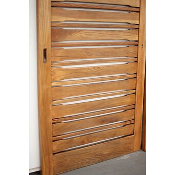 総欅 横格子の引戸 2枚1組　L1048Y 