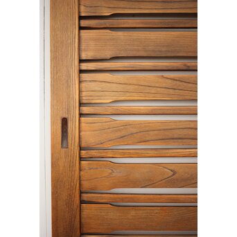 総欅 横格子の引戸 2枚1組　L1048Y 