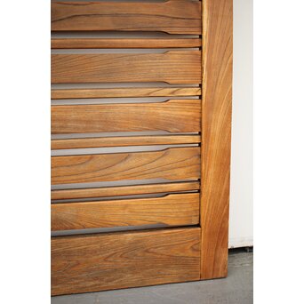 総欅 横格子の引戸 2枚1組　L1048Y 