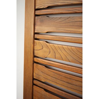 総欅 横格子の引戸 2枚1組　L1048Y 