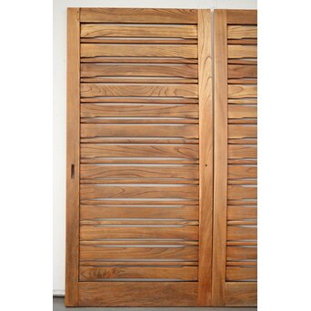 総欅 横格子の引戸 2枚1組　L1048Y 