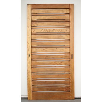 総欅 横格子の引戸 2枚1組　L1048Y もう1枚も単品で撮影