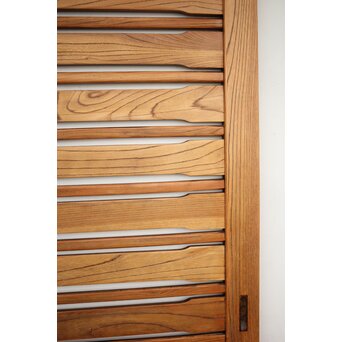 総欅 横格子の引戸 2枚1組　L1048Y 