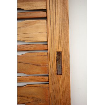 総欅 横格子の引戸 2枚1組　L1048Y 