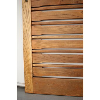 総欅 横格子の引戸 2枚1組　L1048Y 