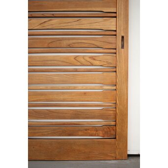 総欅 横格子の引戸 2枚1組　L1048Y 