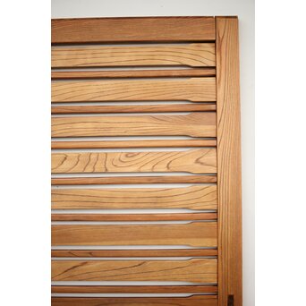 総欅 横格子の引戸 2枚1組　L1048Y 