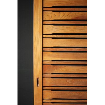 総欅 横格子の引戸 2枚1組　L1048Y 