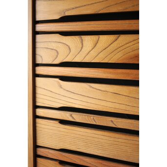 総欅 横格子の引戸 2枚1組　L1048Y 