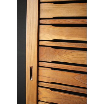 総欅 横格子の引戸 2枚1組　L1048Y 