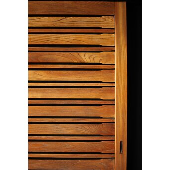 総欅 横格子の引戸 2枚1組　L1048Y 